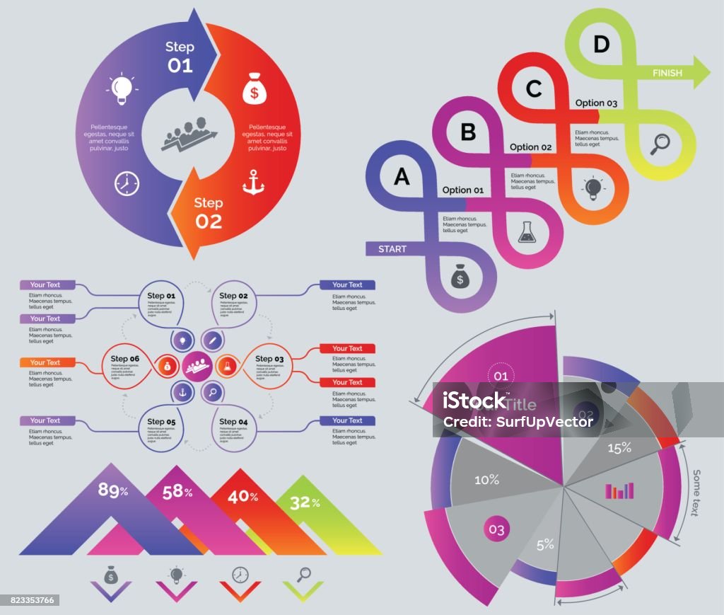 Comparison Flowchart Process And Comparison Diagrams Set Stock Illustration - Download Image ...