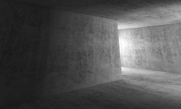 istock Corridor with glowing doorway, 3d illustration 823361052