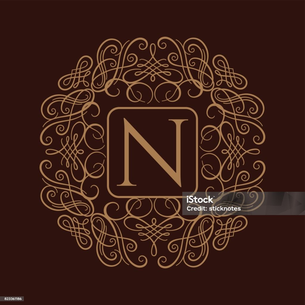 Monogram Classy Example Elegant Monogram Design Template Wedding Monogram Stock Illustration ...