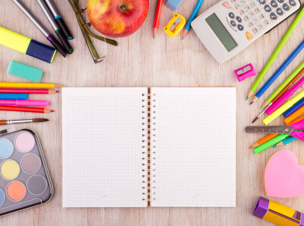 istock School supplies on desk 823365092