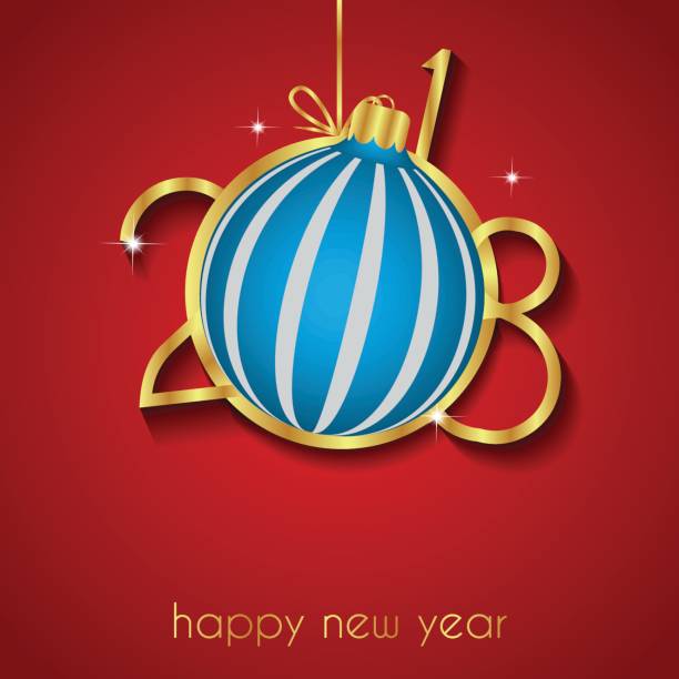 ilustrações de stock, clip art, desenhos animados e ícones de 2018 happy new year background. - 7298