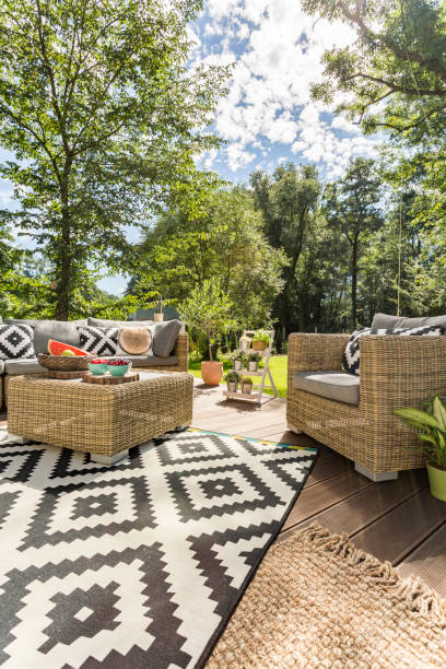 istock Cozy and comfortable house terrace 823369796