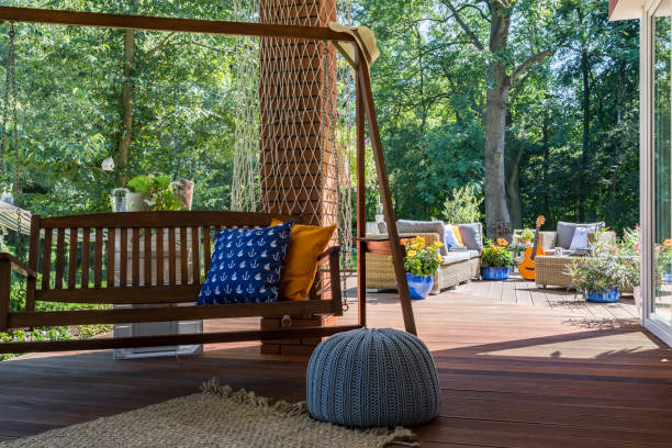 istock Quiet area of a house garden 823369850
