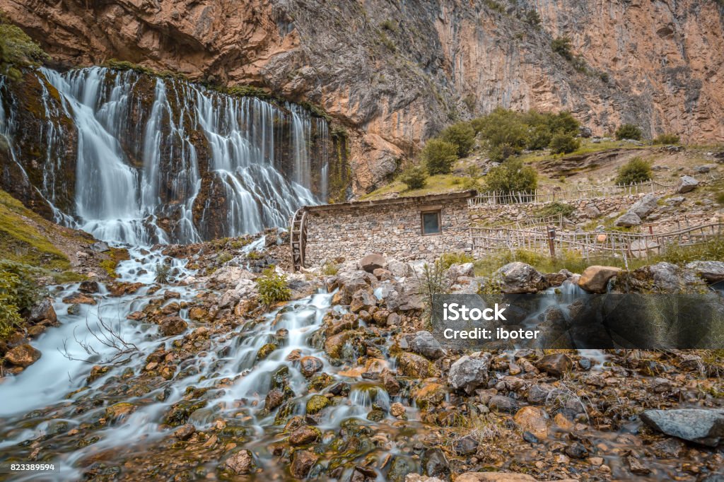 Kapuzbasi waterfall Turkey, Waterfall, Water, Spring, Rock Springtime Stock Photo