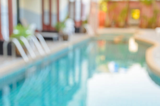istock Abstract blur outdoor swimming pool for background 823398322