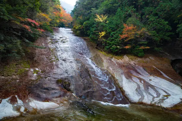 Mountain stream (Nametoko valley in Ehime,Japan)