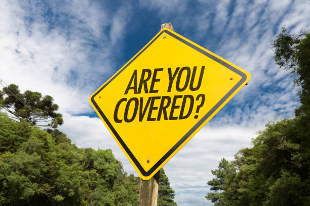 Are You Covered? Are You Covered? road sign car insurance stock pictures, royalty-free photos & images