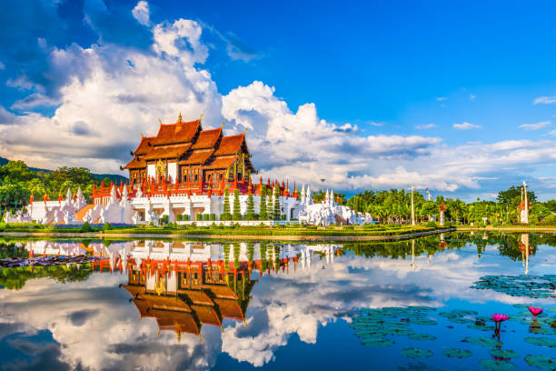 Chiang Mai, Thailand Chiang Mai, Thailand at Royal Flora Ratchaphruek Park. thailand temple nobody photography stock pictures, royalty-free photos & images