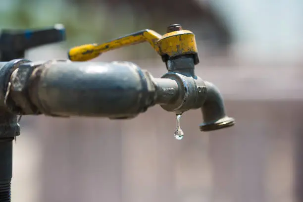 Photo of Closed water faucet but water leakage