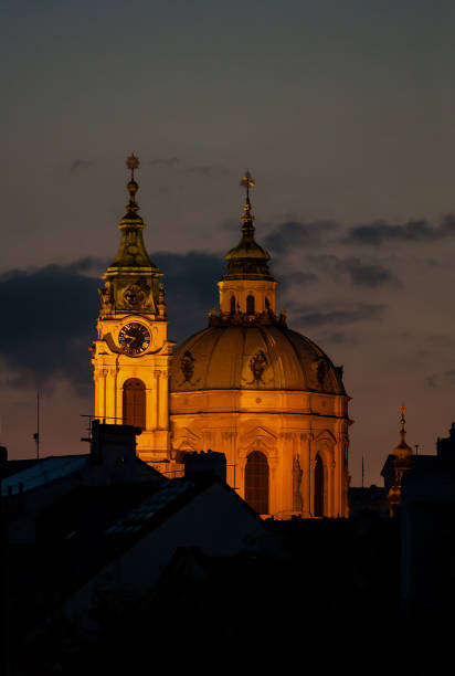 istock Nicholas Church in city Prague 823421680
