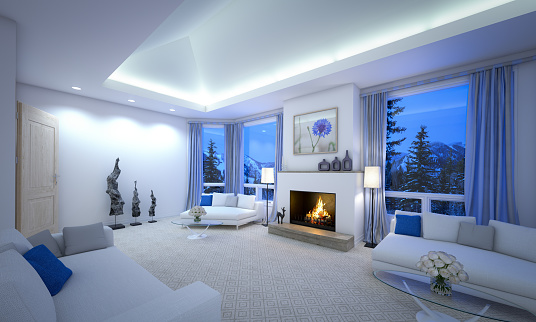 Luxury Scandinavian Living Room