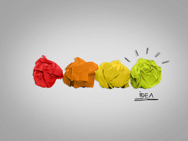 istock Inspiration concept crumpled paper light bulb metaphor for good idea 823426140