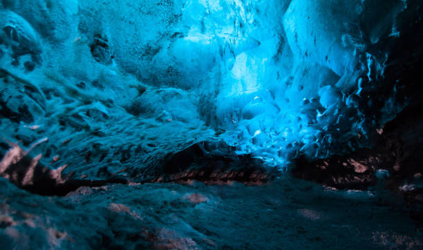 istock Blue ice cave view during winter in Jokulsarlon, Iceland 823436388