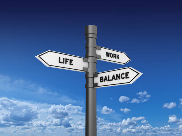 istock Life Work Balance Directional Sign 823446504