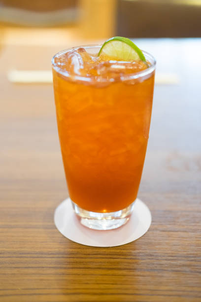 istock cold tea with lemon and ice in the glass 823447208