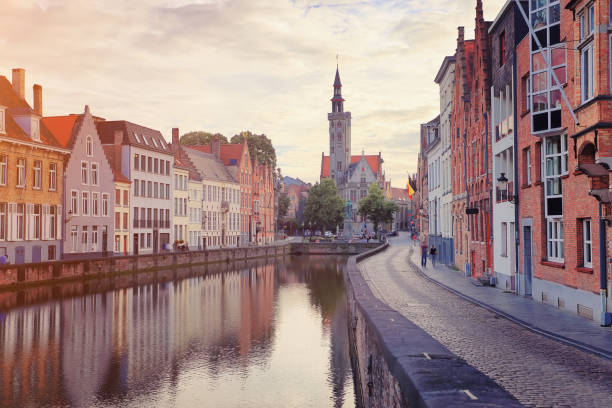istock Evening cityscape of Bruges 823451036