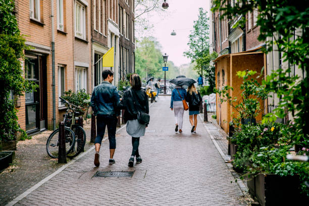 Friends Walking In Amsterdam