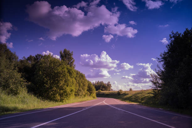 Road near the village of Moscow region Buzhaninovo / Moscow region / russia