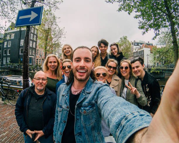 istock Friends on Vacation Stop for Group Picture 823471042