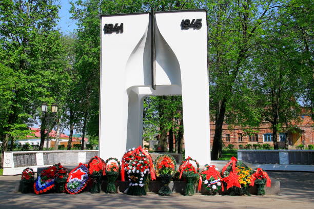 istock WWII  Soviet monument for Great Patriotic War in Ancient Suzdal typical idyllic russian village, cityscape panorama, Vladimir oblast, Golden Ring, Russia 823482774