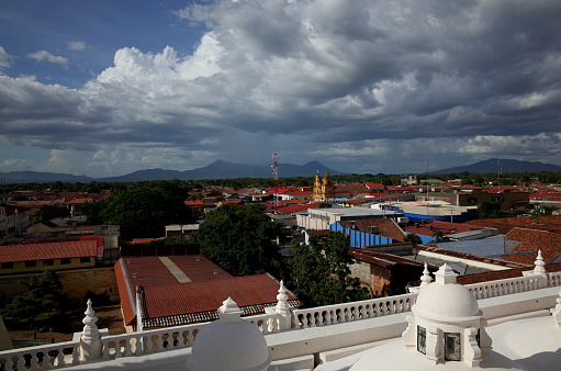 The view from the roof of Leon Cathedral in Nicaragua, the biggest cathedral in Central America