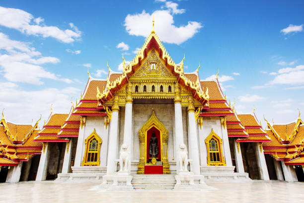 istock Wat Benchamabophit. Famous temple in Bangkok, Thailand. 823493372