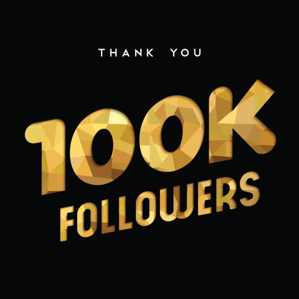 istock 100k gold internet follower number thank you card 823493938