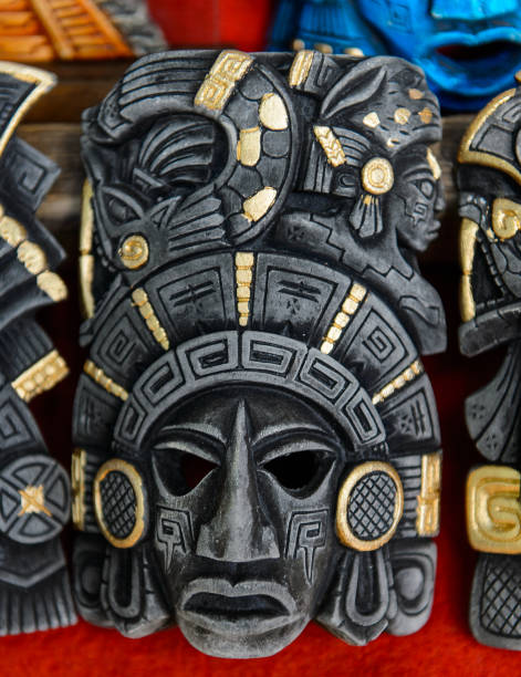 istock Mask, Authentic handcraft souvenirs of maya civilisation 823515204