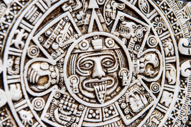 istock Maya calendar, Authentic handcraft souvenirs of maya civilisation 823515218