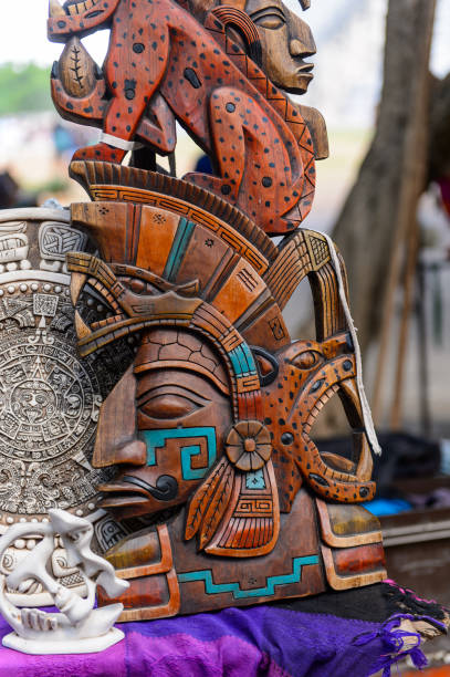 istock Mask, Authentic handcraft souvenirs of maya civilisation 823515296