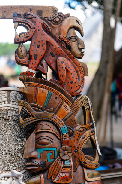 istock Mask, Authentic handcraft souvenirs of maya civilisation 823515336
