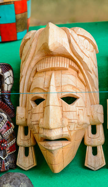 istock Mask, Authentic handcraft souvenirs of maya civilisation 823515470