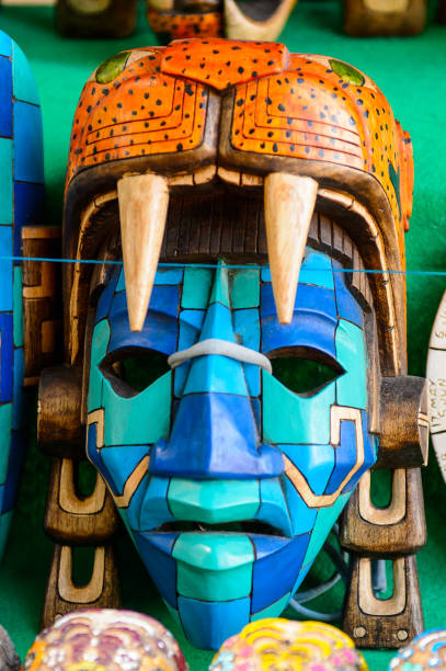 istock Mask, Authentic handcraft souvenirs of maya civilisation 823515506