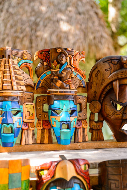 istock Mask, Authentic handcraft souvenirs of maya civilisation 823515604