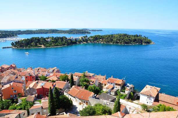 istock Rovinj town - coastline seascape panorama 823520584