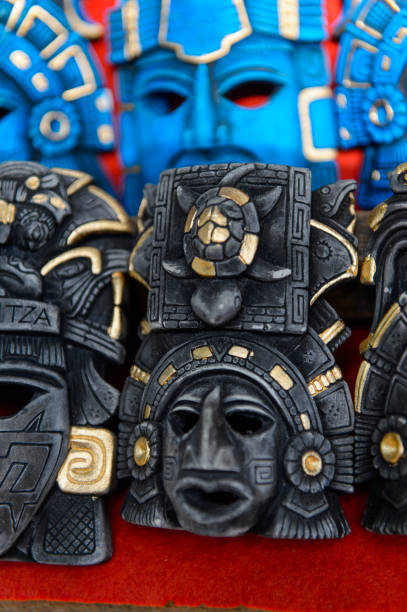 istock Mask, Authentic handcraft souvenirs of maya civilisation 823520984