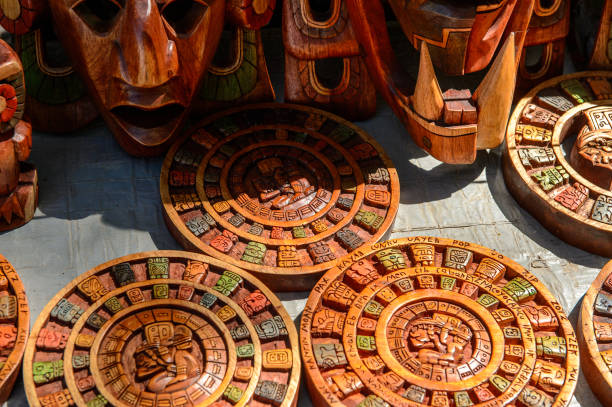 istock Authentic handcraft souvenirs of maya civilisation 823524040
