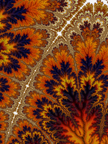 istock High resolution multi-colored fractal background, which patterns remind those of Autumn leaf colors. 823547266