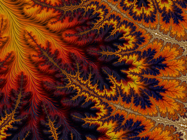 High resolution multi-colored fractal background, which patterns remind those of Autumn leaf colors.