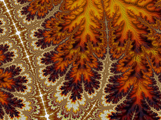 istock High resolution multi-colored fractal background, which patterns remind those of Autumn leaf colors. 823547300