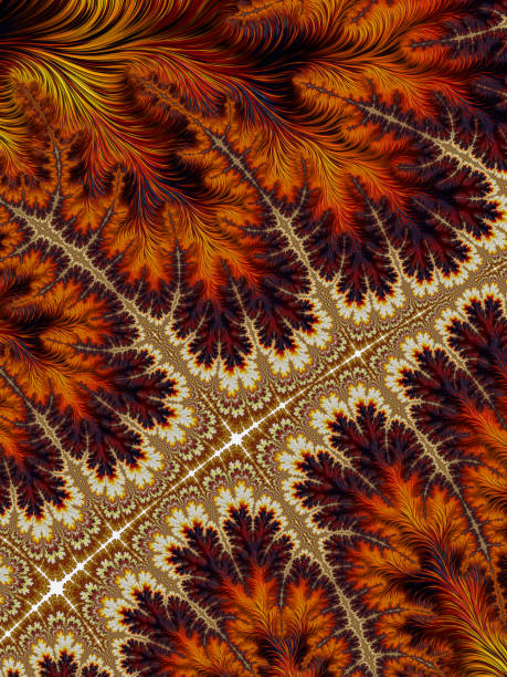 istock High resolution multi-colored fractal background, which patterns remind those of Autumn leaf colors. 823547398