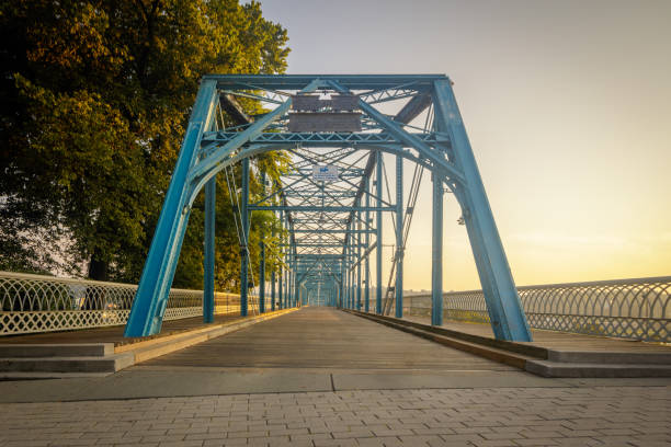 уолнат-стрит пешеходный мост, чаттануга, tn - american walnut стоковые фото и изображения