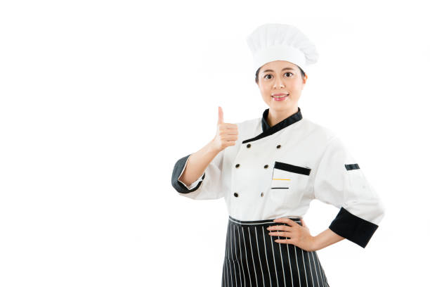 istock Chef woman with happy thumbs up 823553310