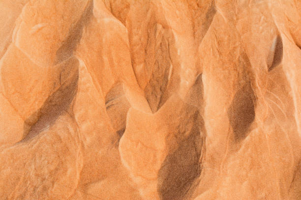 istock Dubai desert sand texture. Sand dunes at sunset 823558912