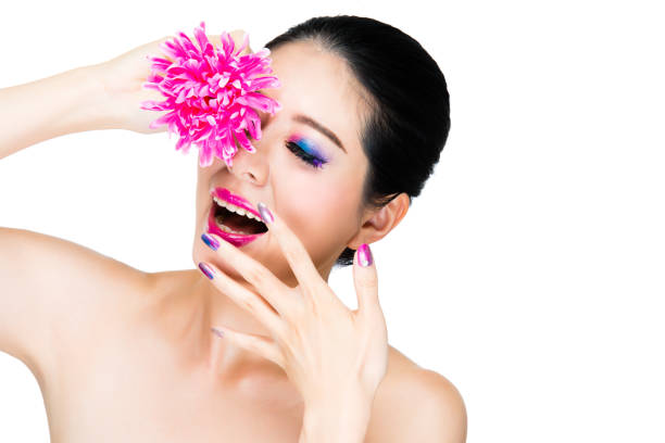 make-up rainbow style sexy lady model