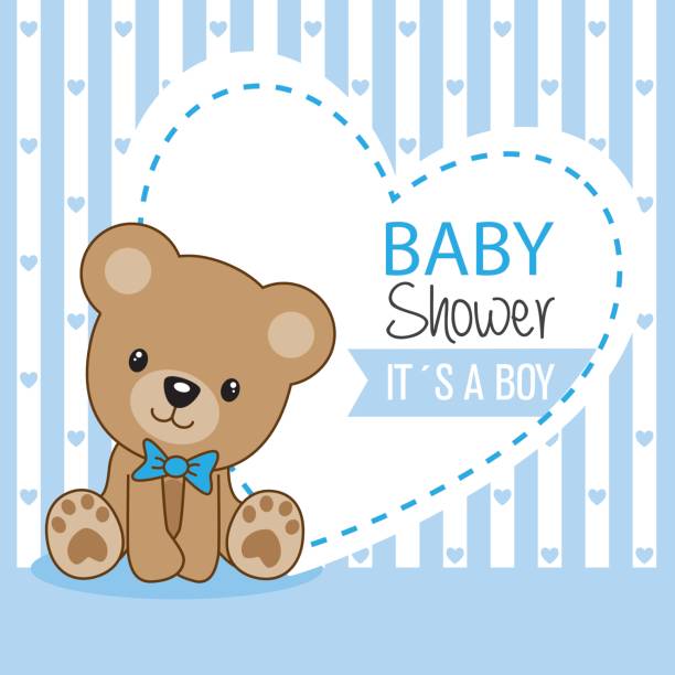 Baby Shower Oso Vectores Libres de Derechos - iStock