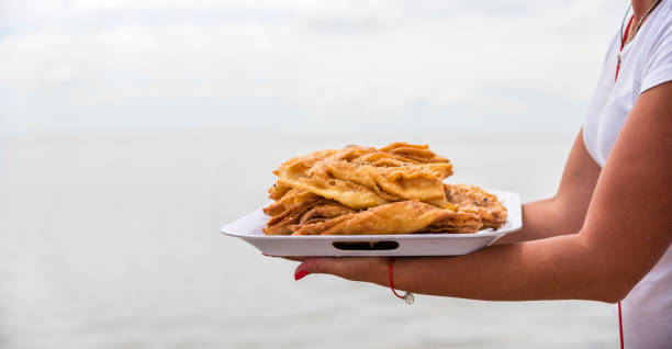 Honey Baklava on a tray, summer business on the beach, Ukraine Honey Baklava on a tray, summer business on the beach feodosiya stock pictures, royalty-free photos & images