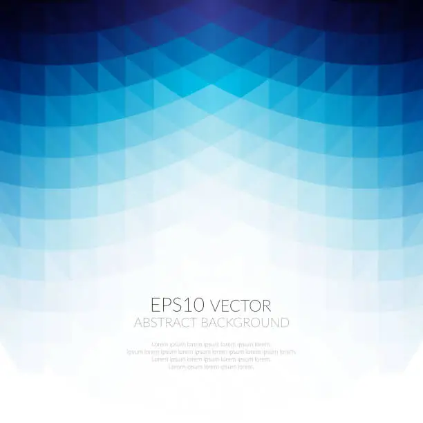 Vector illustration of Abstract background in shades of blue. Movement of geometric forms.