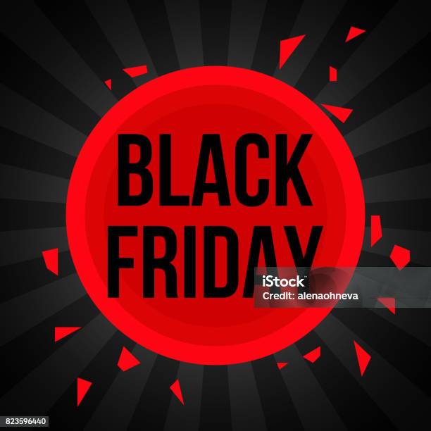 Black Friday Sale Banner Template Stock Illustration - Download Image Now - Advertisement, Agreement, Arts Culture and Entertainment