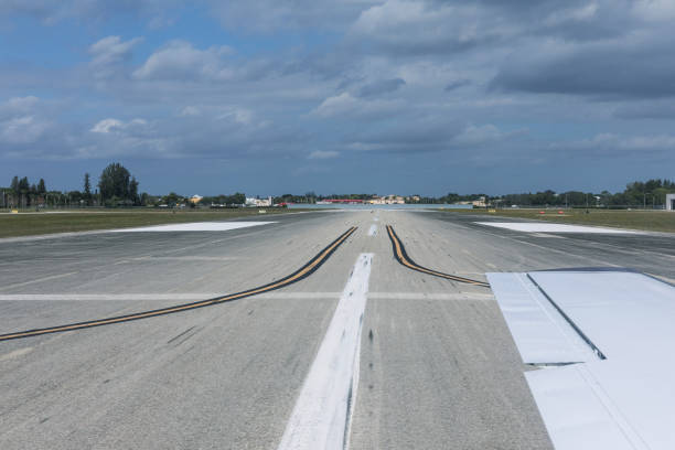 istock Airport runway with marking 823599022